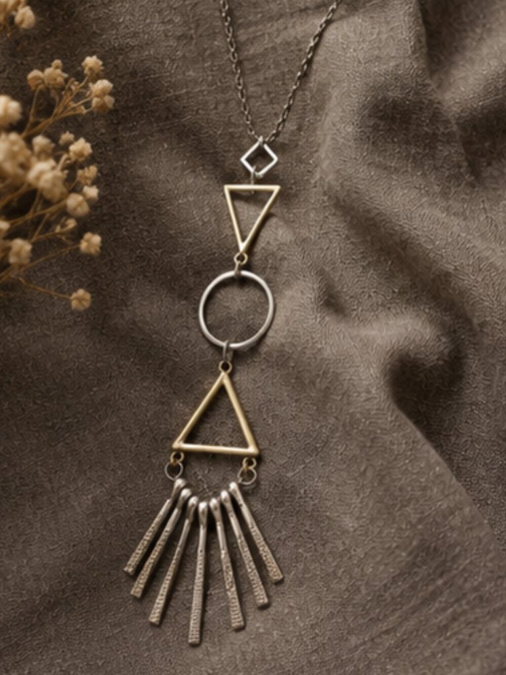 Vintage Geometric Statement Pendant